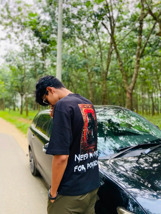 "Need Money For Porsche" Oversized Comfortable Tee.