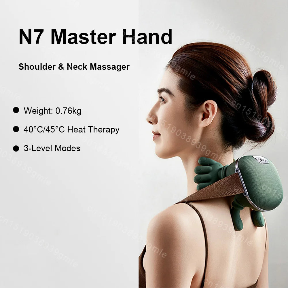3D Shiatsu Deep-Kneading Neck Massager – Relieve Tension & Stress in Minutes!