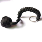 Outdoor Self‑Defense Umbrella Rope & Monkey Fist Paracord Keychain