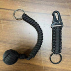 Outdoor Self‑Defense Umbrella Rope & Monkey Fist Paracord Keychain
