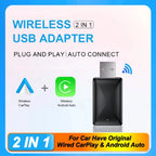 CarPlay Android Auto Adapter - Wireless Dongle for Factory Car Stereo