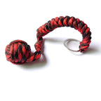 Outdoor Self‑Defense Umbrella Rope & Monkey Fist Paracord Keychain