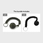 Outdoor Self‑Defense Umbrella Rope & Monkey Fist Paracord Keychain