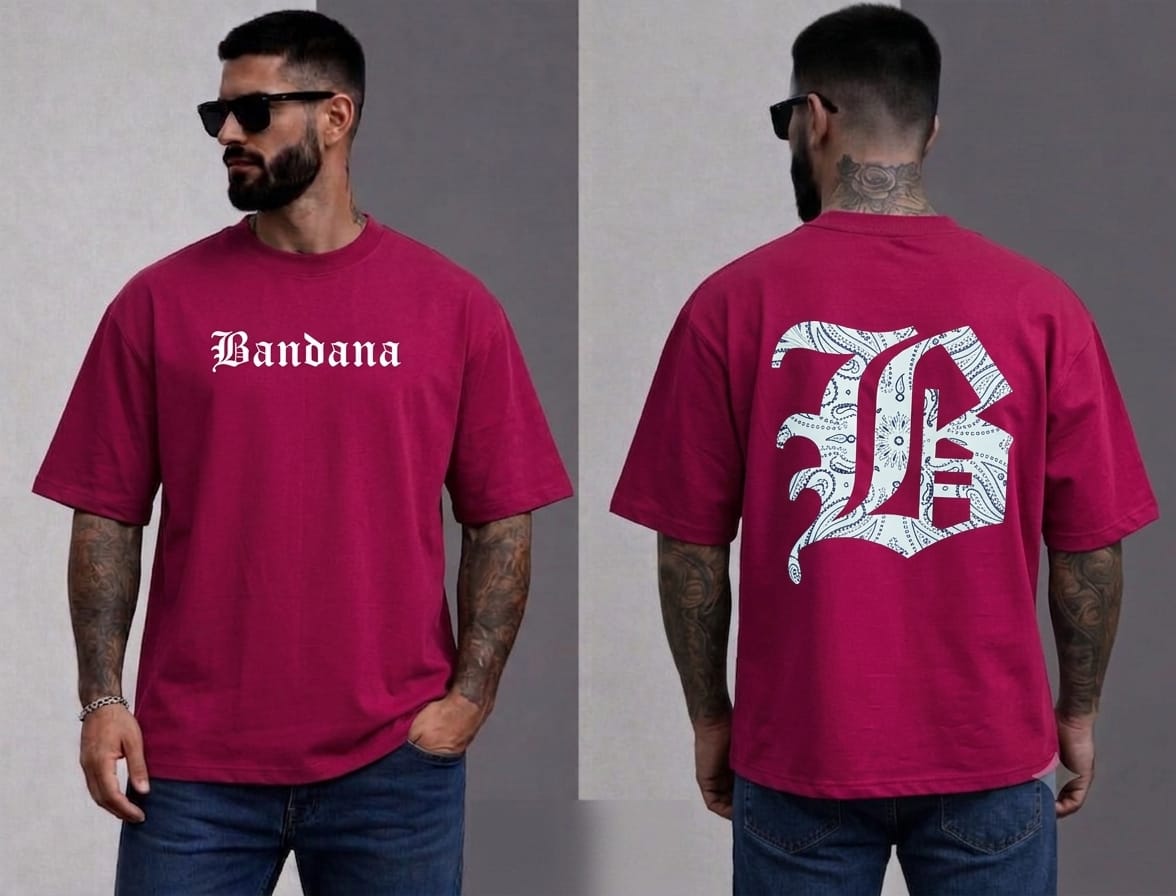 "Bandana" Oversized Comfortable Tee.